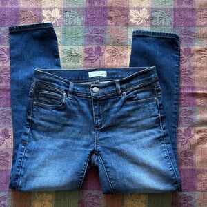 Ann Taylor LOFT Dark Blue Skinny Crops